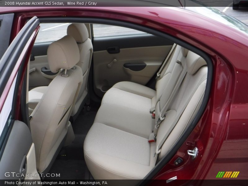 Wine Red / Gray 2008 Hyundai Accent GLS Sedan