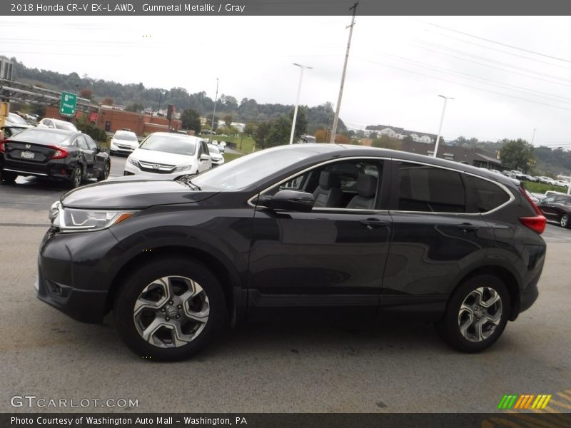 Gunmetal Metallic / Gray 2018 Honda CR-V EX-L AWD