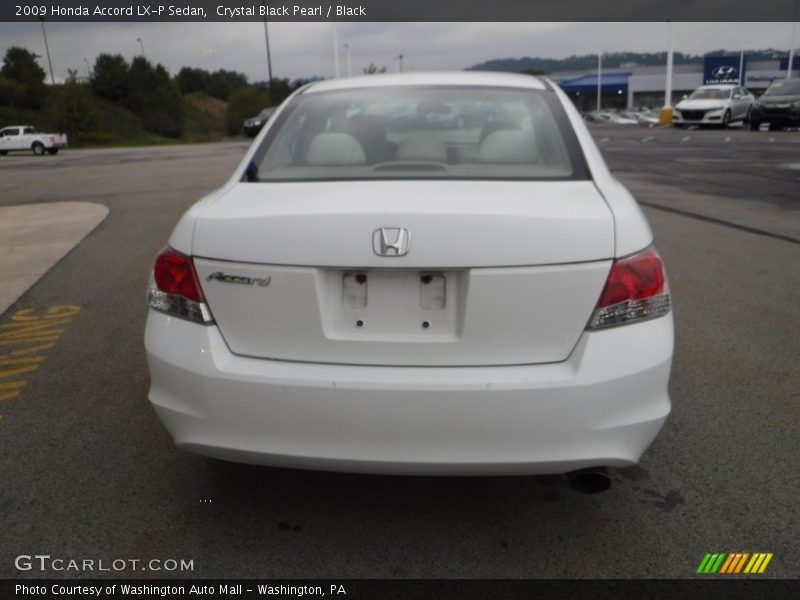 Crystal Black Pearl / Black 2009 Honda Accord LX-P Sedan