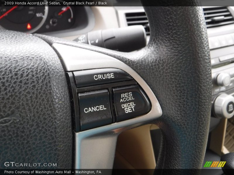 Crystal Black Pearl / Black 2009 Honda Accord LX-P Sedan