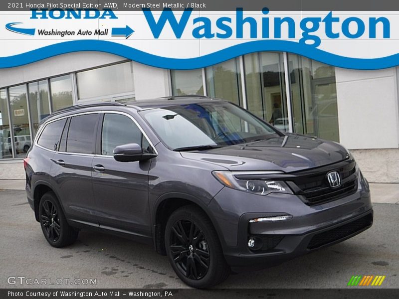 Modern Steel Metallic / Black 2021 Honda Pilot Special Edition AWD