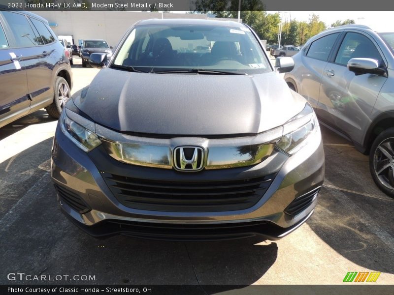 Modern Steel Metallic / Black 2022 Honda HR-V LX AWD