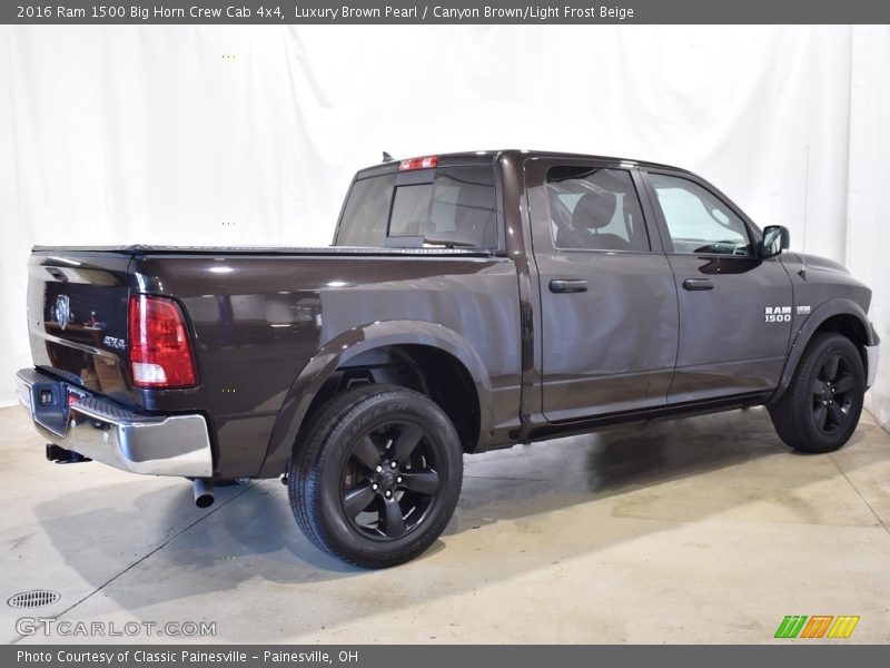 Luxury Brown Pearl / Canyon Brown/Light Frost Beige 2016 Ram 1500 Big Horn Crew Cab 4x4