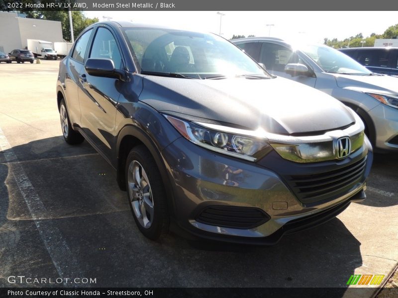 Modern Steel Metallic / Black 2022 Honda HR-V LX AWD