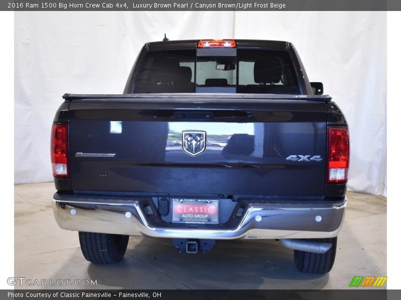 Luxury Brown Pearl / Canyon Brown/Light Frost Beige 2016 Ram 1500 Big Horn Crew Cab 4x4