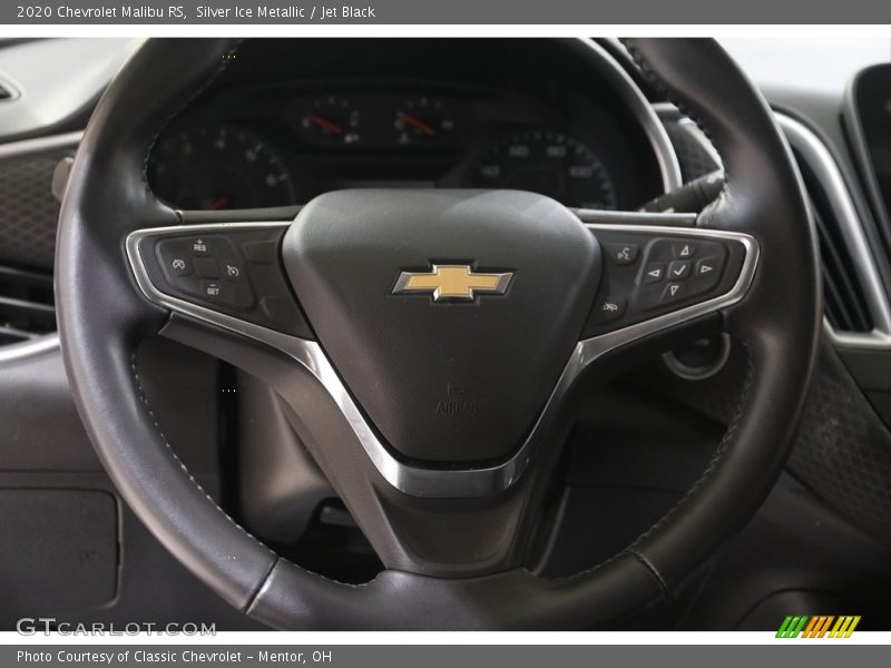 Silver Ice Metallic / Jet Black 2020 Chevrolet Malibu RS