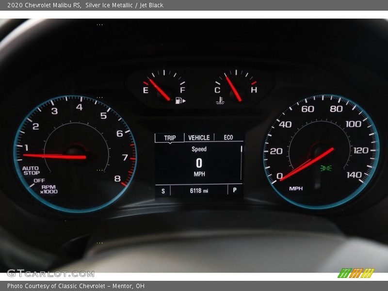 Silver Ice Metallic / Jet Black 2020 Chevrolet Malibu RS