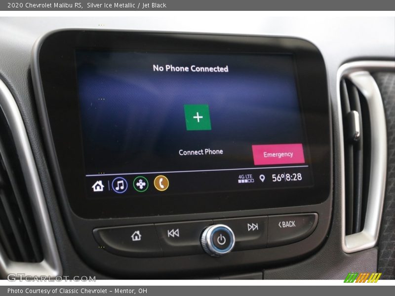 Silver Ice Metallic / Jet Black 2020 Chevrolet Malibu RS