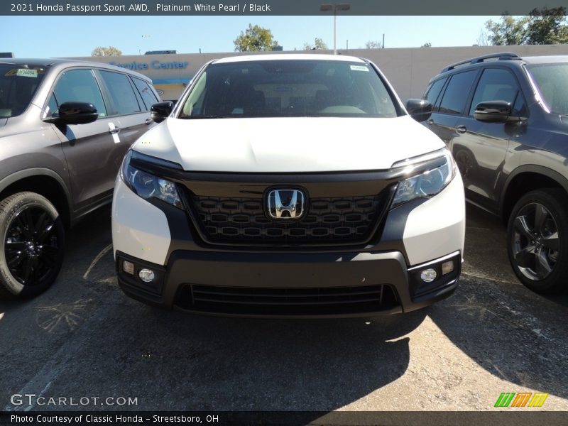 Platinum White Pearl / Black 2021 Honda Passport Sport AWD