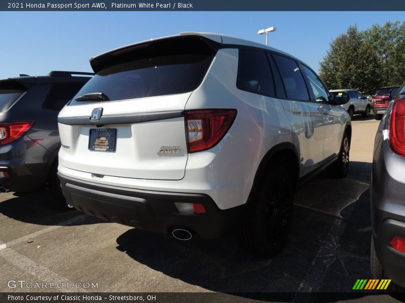 Platinum White Pearl / Black 2021 Honda Passport Sport AWD