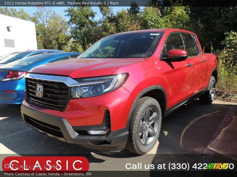 Radiant Red Metallic II / Black 2021 Honda Ridgeline RTL-E AWD