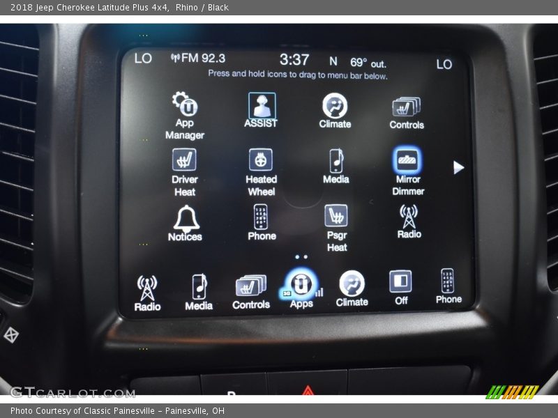 Rhino / Black 2018 Jeep Cherokee Latitude Plus 4x4