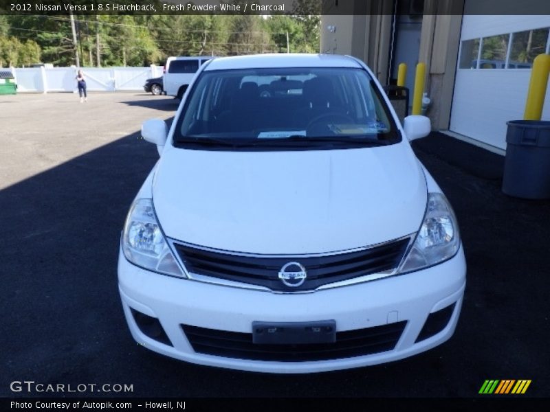 Fresh Powder White / Charcoal 2012 Nissan Versa 1.8 S Hatchback