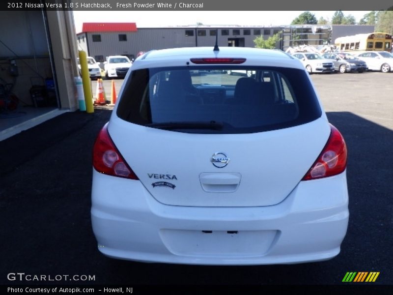 Fresh Powder White / Charcoal 2012 Nissan Versa 1.8 S Hatchback