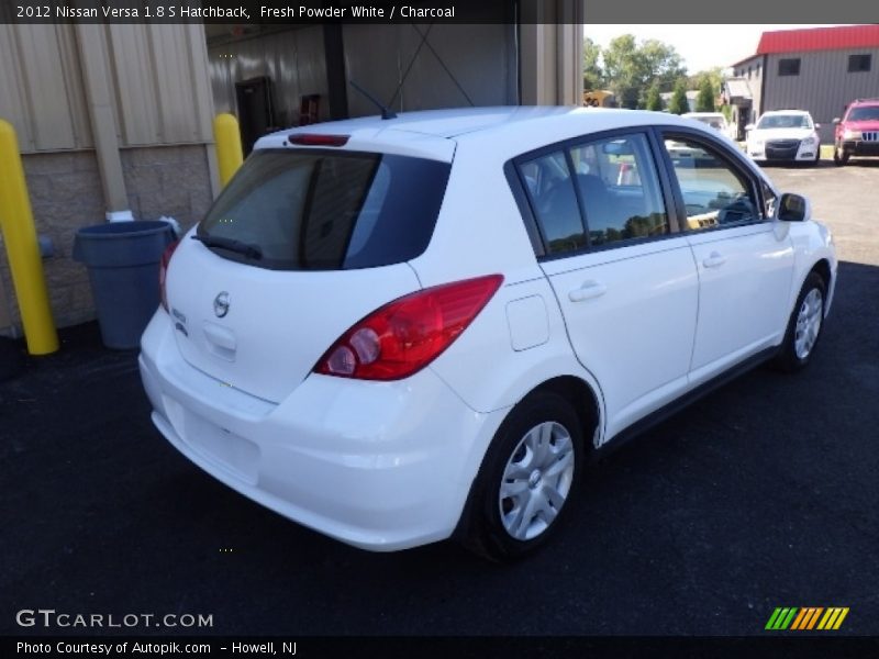 Fresh Powder White / Charcoal 2012 Nissan Versa 1.8 S Hatchback