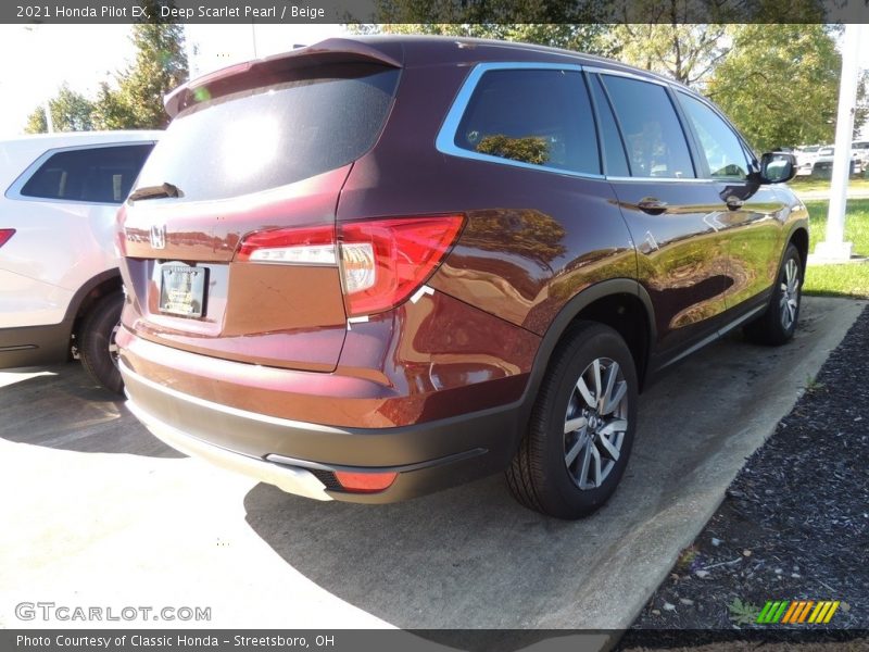Deep Scarlet Pearl / Beige 2021 Honda Pilot EX