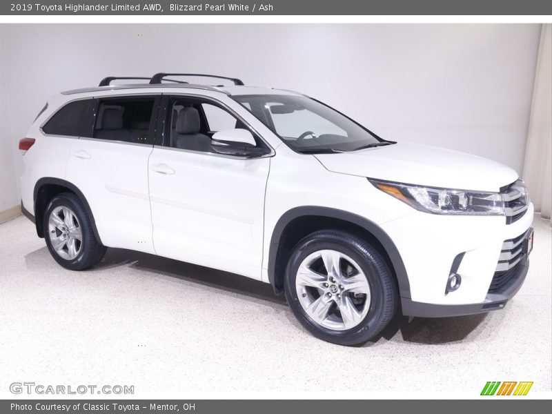 Blizzard Pearl White / Ash 2019 Toyota Highlander Limited AWD