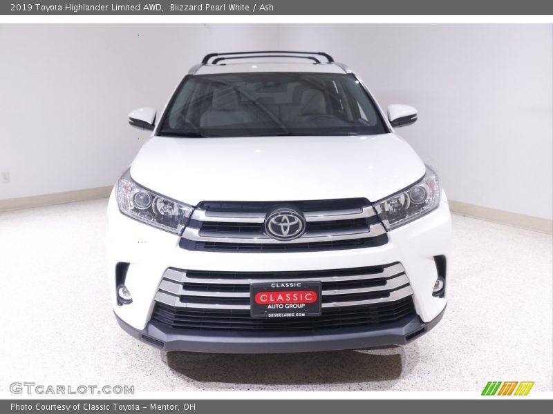 Blizzard Pearl White / Ash 2019 Toyota Highlander Limited AWD