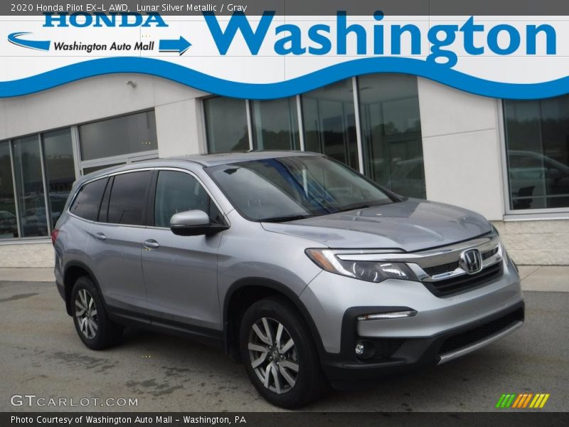 Lunar Silver Metallic / Gray 2020 Honda Pilot EX-L AWD