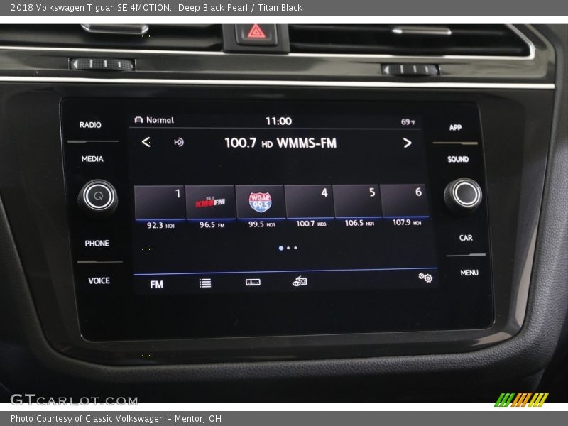 Deep Black Pearl / Titan Black 2018 Volkswagen Tiguan SE 4MOTION