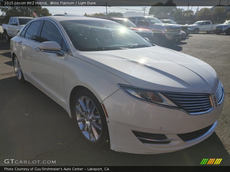 White Platinum / Light Dune 2015 Lincoln MKZ Hybrid