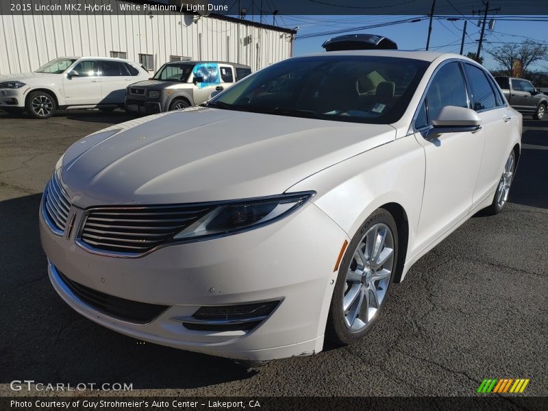White Platinum / Light Dune 2015 Lincoln MKZ Hybrid