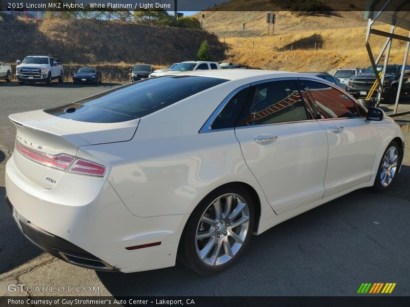 White Platinum / Light Dune 2015 Lincoln MKZ Hybrid