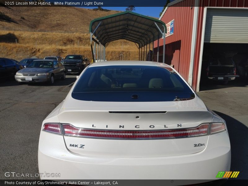 White Platinum / Light Dune 2015 Lincoln MKZ Hybrid