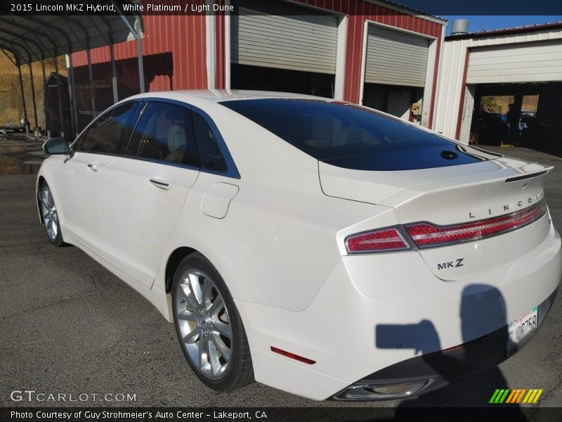 White Platinum / Light Dune 2015 Lincoln MKZ Hybrid
