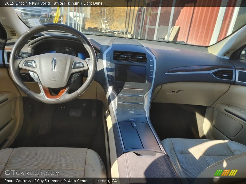 White Platinum / Light Dune 2015 Lincoln MKZ Hybrid