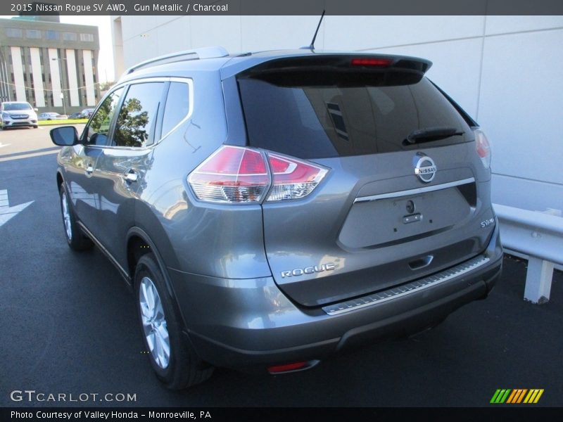 Gun Metallic / Charcoal 2015 Nissan Rogue SV AWD