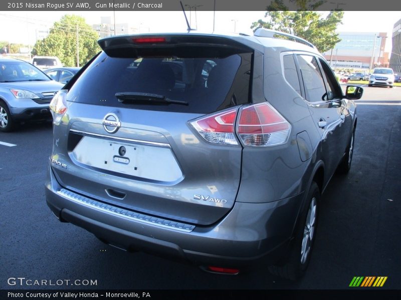 Gun Metallic / Charcoal 2015 Nissan Rogue SV AWD