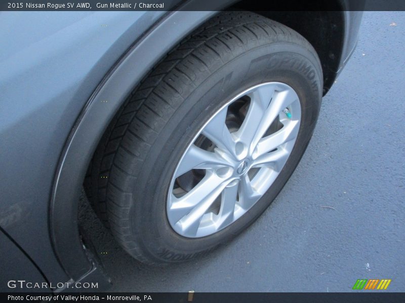 Gun Metallic / Charcoal 2015 Nissan Rogue SV AWD