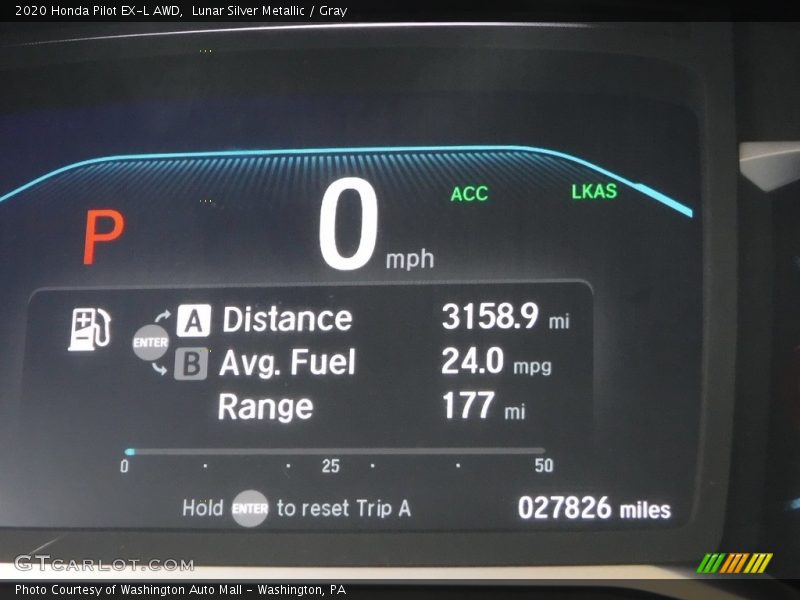 Lunar Silver Metallic / Gray 2020 Honda Pilot EX-L AWD