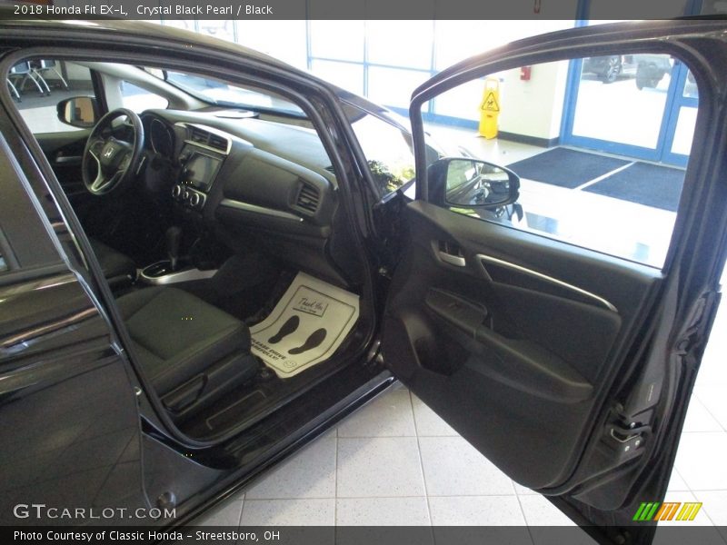 Crystal Black Pearl / Black 2018 Honda Fit EX-L