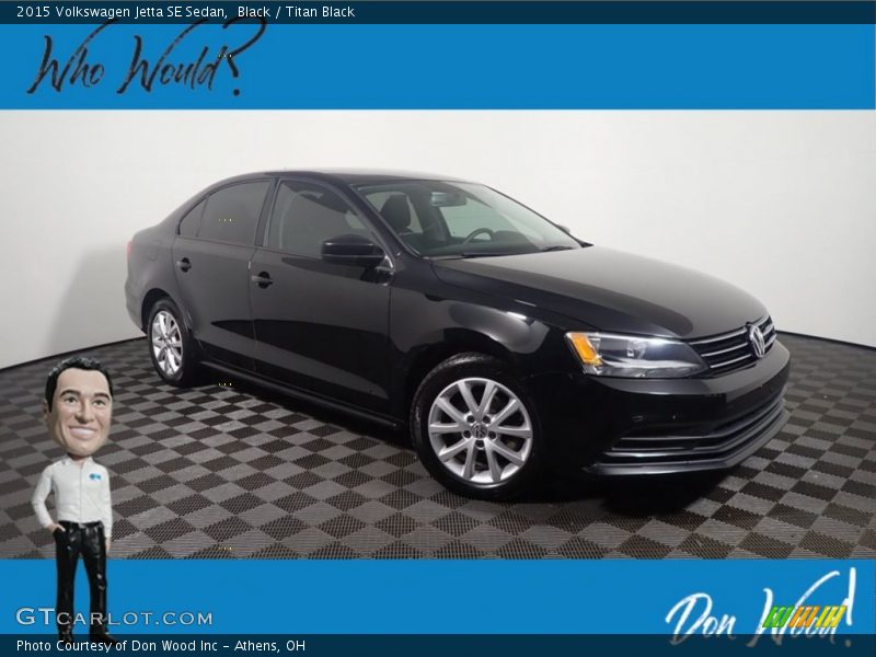 Black / Titan Black 2015 Volkswagen Jetta SE Sedan