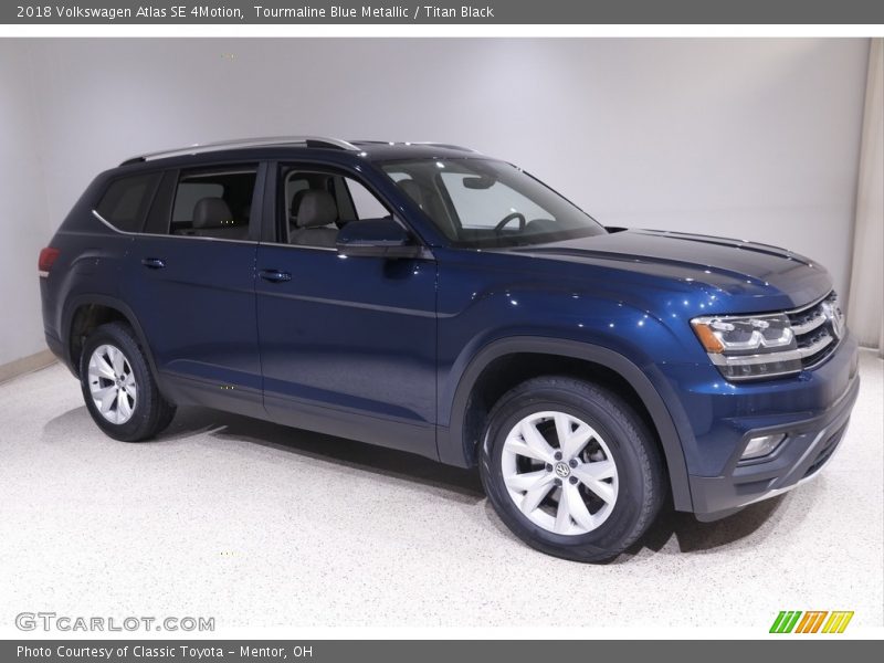 Tourmaline Blue Metallic / Titan Black 2018 Volkswagen Atlas SE 4Motion