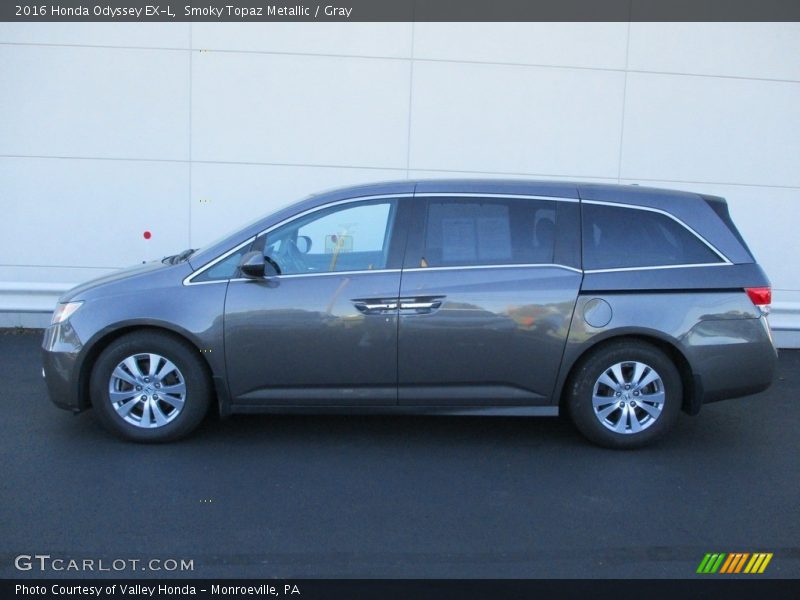 Smoky Topaz Metallic / Gray 2016 Honda Odyssey EX-L