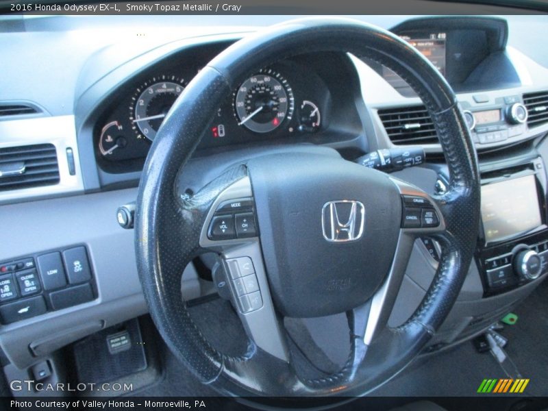 Smoky Topaz Metallic / Gray 2016 Honda Odyssey EX-L