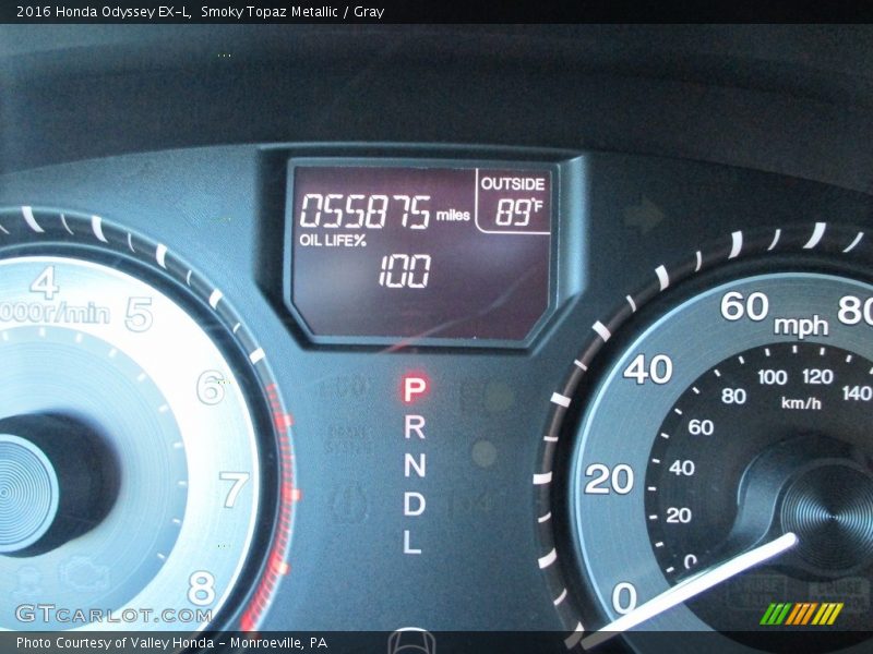 Smoky Topaz Metallic / Gray 2016 Honda Odyssey EX-L