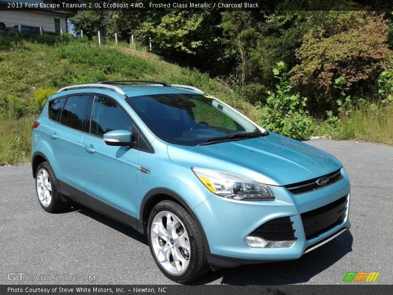 Frosted Glass Metallic / Charcoal Black 2013 Ford Escape Titanium 2.0L EcoBoost 4WD