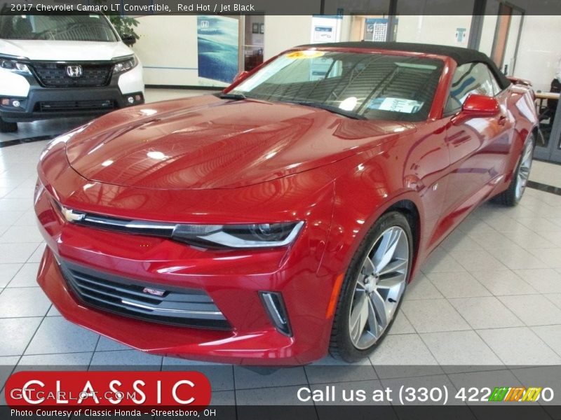 Red Hot / Jet Black 2017 Chevrolet Camaro LT Convertible