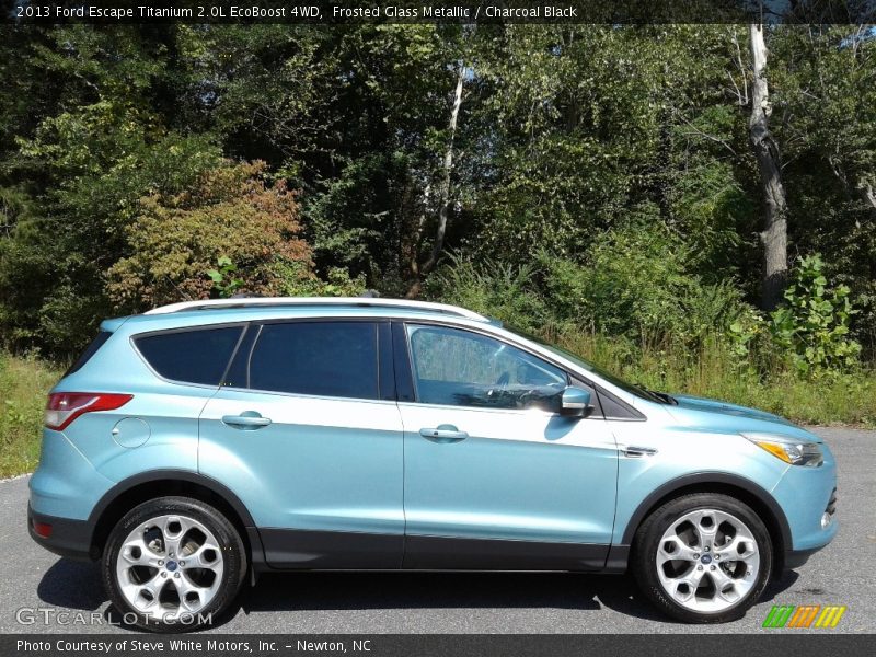 Frosted Glass Metallic / Charcoal Black 2013 Ford Escape Titanium 2.0L EcoBoost 4WD