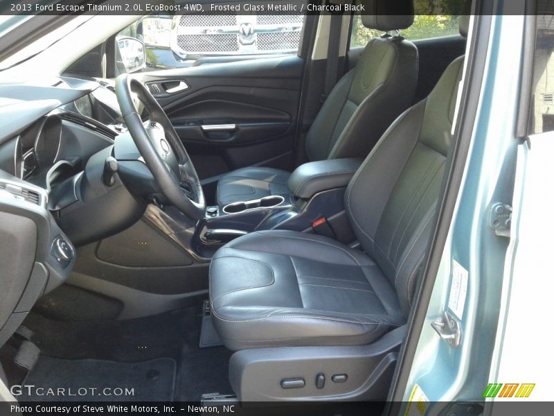 Frosted Glass Metallic / Charcoal Black 2013 Ford Escape Titanium 2.0L EcoBoost 4WD