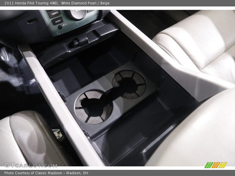 White Diamond Pearl / Beige 2011 Honda Pilot Touring 4WD