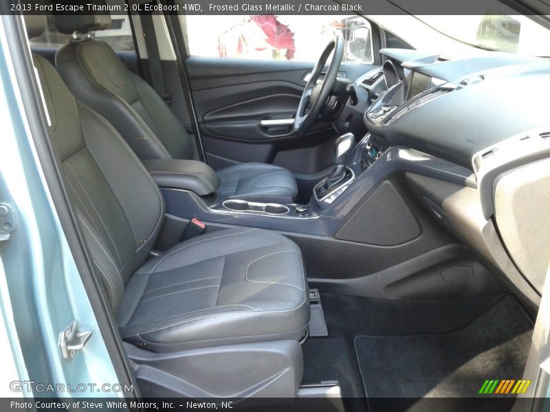Frosted Glass Metallic / Charcoal Black 2013 Ford Escape Titanium 2.0L EcoBoost 4WD