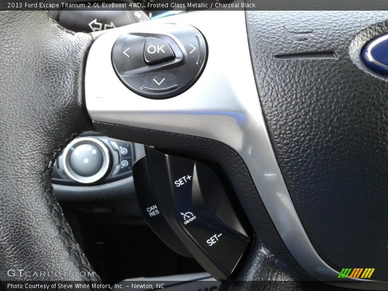Frosted Glass Metallic / Charcoal Black 2013 Ford Escape Titanium 2.0L EcoBoost 4WD