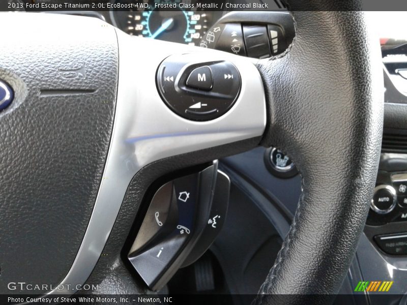 Frosted Glass Metallic / Charcoal Black 2013 Ford Escape Titanium 2.0L EcoBoost 4WD
