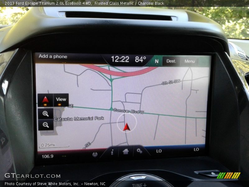 Frosted Glass Metallic / Charcoal Black 2013 Ford Escape Titanium 2.0L EcoBoost 4WD