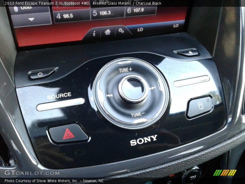 Frosted Glass Metallic / Charcoal Black 2013 Ford Escape Titanium 2.0L EcoBoost 4WD